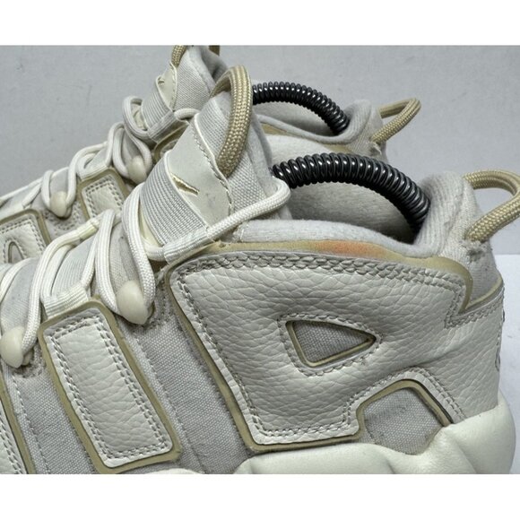 Nike Air More Uptempo GS Coconut Milk Team Gold Sneakers 7Y Women 8.5 DX1939-100 - Picture 4 of 10